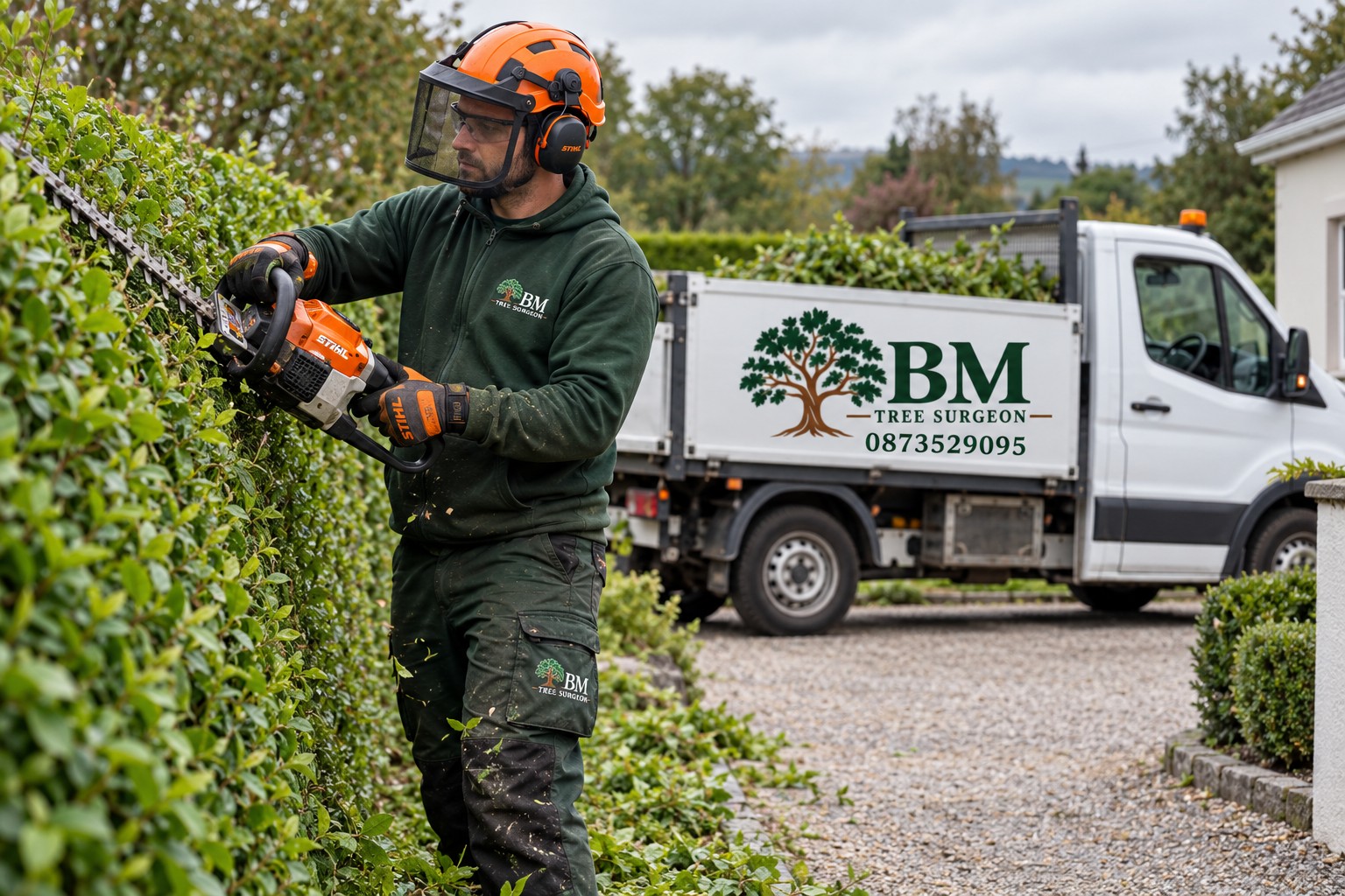Hedge trimming in Westport, Co. Mayo
