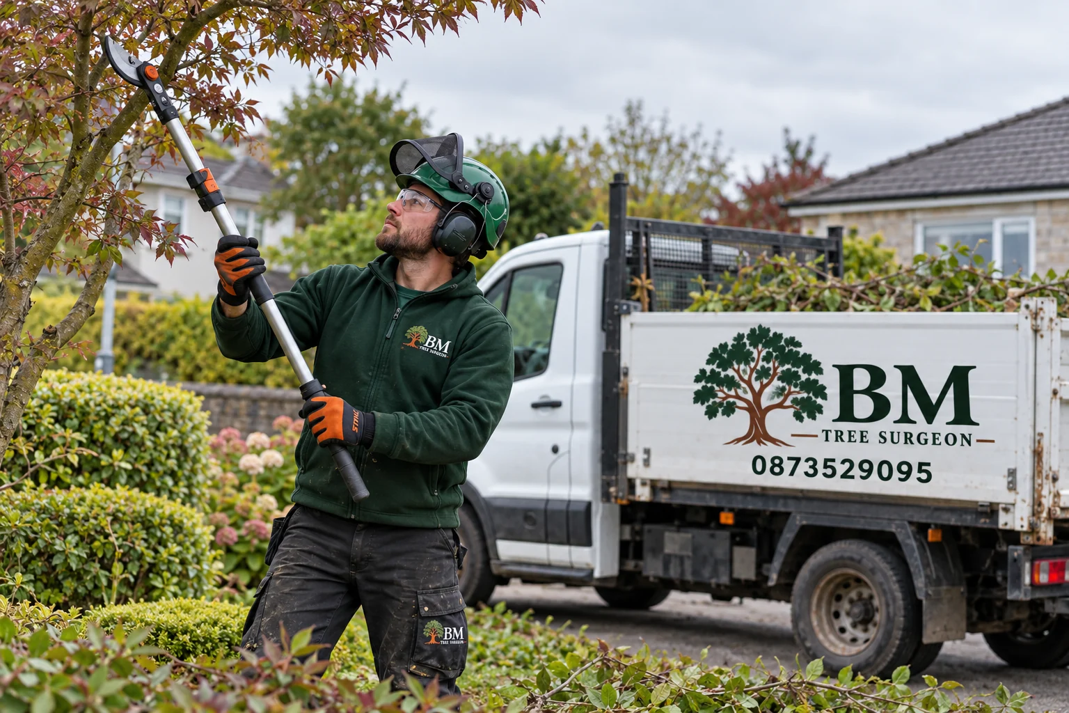 Tree pruning in Castlebar, Co. Mayo